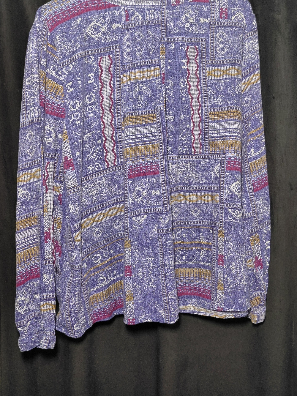 Ruff Hewn Blue Printed Lace-Up Women’s Top - Picture 5 of 6